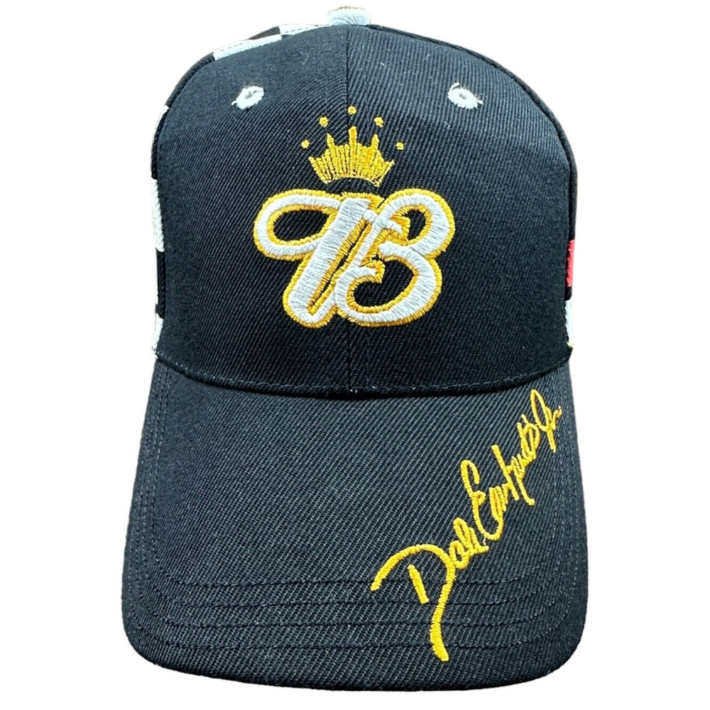 Vintage Budweiser Hat Nascar Dale Earnhardt Jr Baseball Checkerboard Cap Black